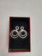 925 Silver Earrings Circle In Circle Jolie Silver 5.6g 2.5 Cm X 2 Cm