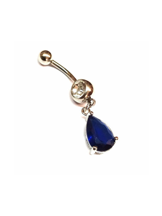 Dangling Blue Stone Surgical Steel Earring