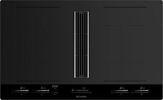 Faber Galileo Stripes A830 Induction Cooktop Autonomous with Hood 83x52εκ.