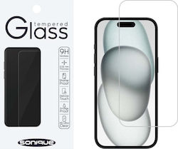 Sonique Hardy Glass 2.5D 0.33mm Vollkleber Vollflächig gehärtetes Glas 1Stück (iPhone 15)