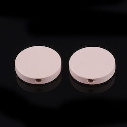 Wooden Craft Beads Pink 40pcs 15mm