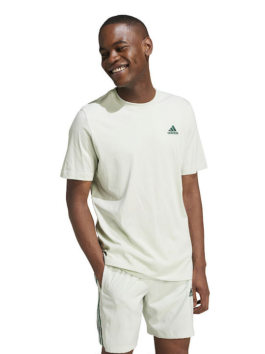 Adidas Ανδρική Αθλητική Μπλούζα Κοντομάνικη Εκρού