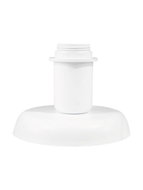 Heronia Tischlampe Dekorative Lampe mit Fassung für Lampe E27 Weiß