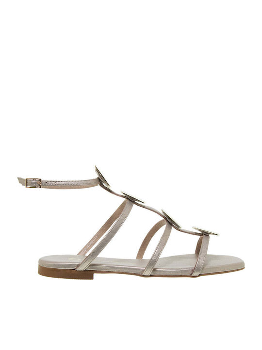 Leather Women's Flat Sandals Satur