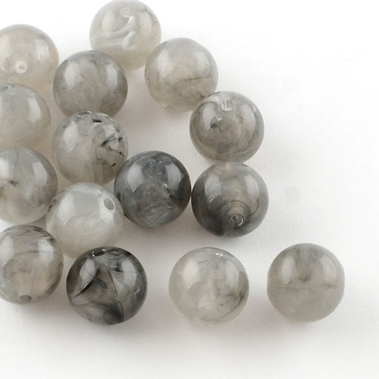 Acryl Perlen & Pailletten Graue 25Stück 12mm