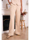 Women's Fabric Trousers Beige