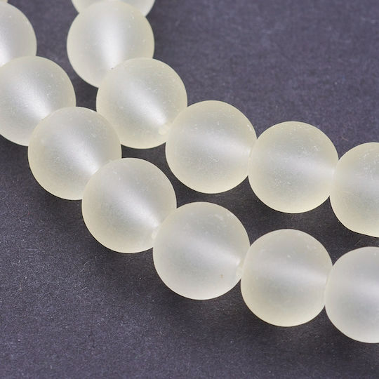 De sticlă Mărgele Artizanale Galbene 100buc 8mm