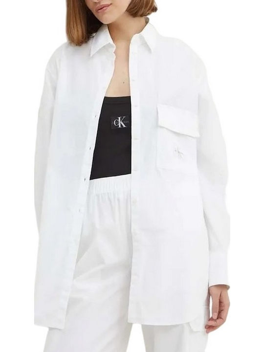 Μακρυμάνικο Γυναικείο Πουκάμισο Bright White