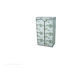Green Leaves Fabric Wardrobe with Zipper and Shelves in Green Color 75x45x160cm