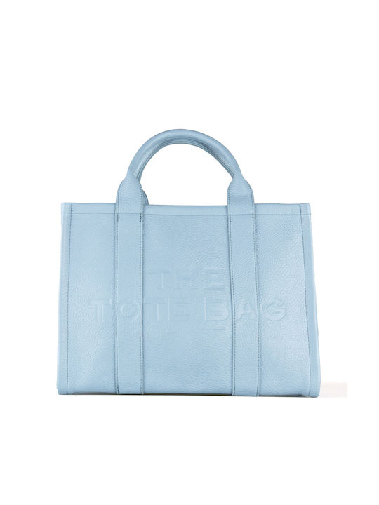 Blaue Handtasche mit Drucken Blau