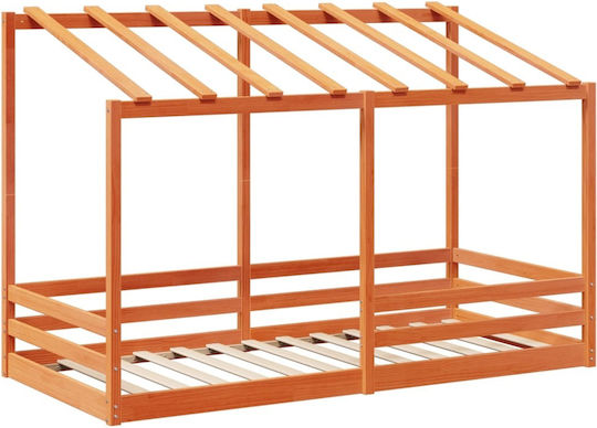 Kinderbett Einzeln Braun für Matratze 100x200cm