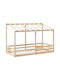 Kids Bed Single Brown for Mattress 100x200cm