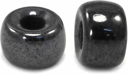 Glas Perlen & Pailletten Graue 100Stück 6mm
