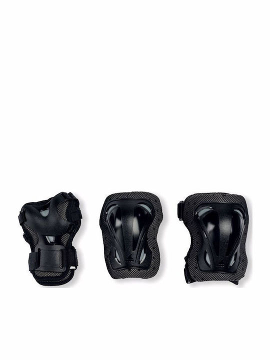 Rollerblade Kinder Schutzausrüstung Set für Roller Schwarz