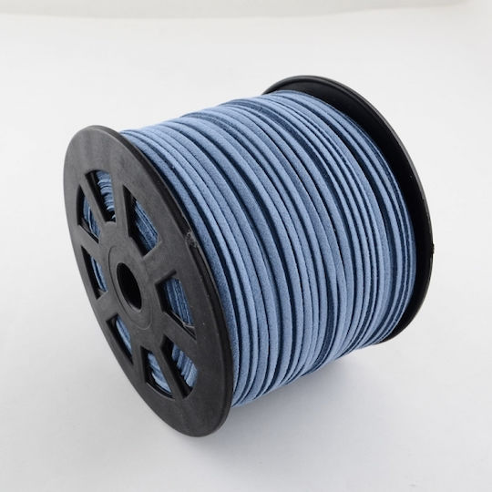 Κορδόνι Σουέτ Γκρι-γαλάζιο 3x1.5mm 10μέτρα