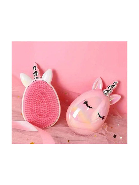 Kids Hair Brush Unicorn Pink