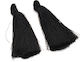 Decorative Tassel for DIY Crafts Black 4pcs 8cm