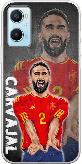 Евро 2024 Dani Carvajal Oppo A96 4g Гъвкав Tpu Прозрачен Силиконов Калъф за Мобилен Телефон