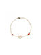 Polytimo Kids Bracelet from Gold 9K with Heart & Evil Eye