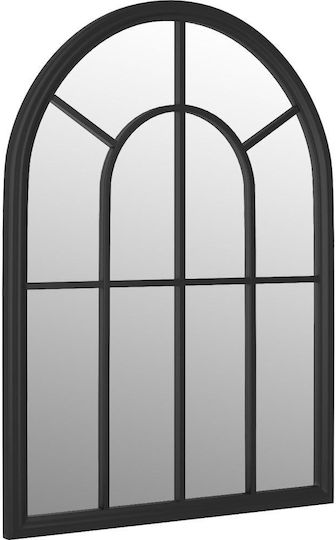 vidaXL Wall Mirror with Black Metallic Frame 45x60cm 1pcs