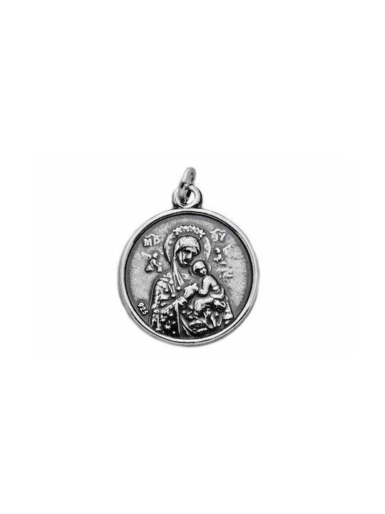 Hanging Virgin Mary Silver 925 Necklace 17mm 1pc