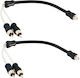 Twisted Rca Cable High Quality 0,3m Y-adaptor 2 Female 1 Male Auto-connect 720rcayl3m Ζευγος