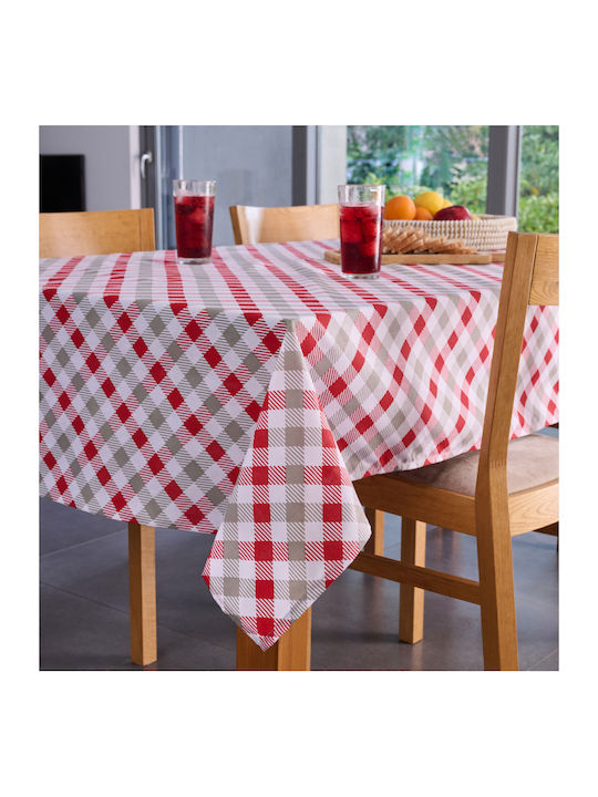 Cokitex Tablecloth Quadri Red 140x220cm