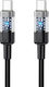 Leewello LW-230 USB 2.0 Cable USB-C male - USB-C 60W Μαύρο 1m 783220-2-ΜΑΥΡΟ