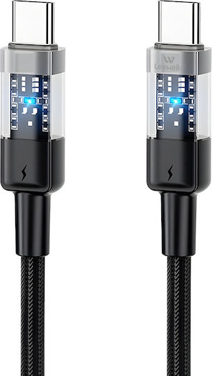 Leewello LW-230 USB 2.0 Cable USB-C male - USB-C 60W Μαύρο 1m 783220-2-ΜΑΥΡΟ