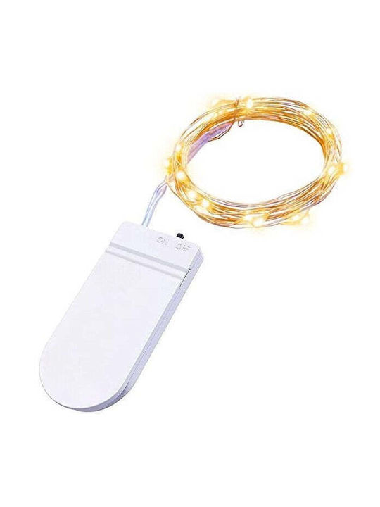 10 Lichterketten LED Warmes Weiß Batterie in Ze...