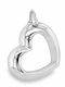 Xryseio Heart Charm in 18k White Gold