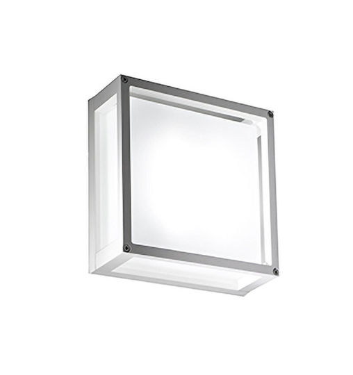 Zafferano Wall-Mounted Outdoor Light LED IP54 20W with Warm White Light 25x25x9.5εκ.
