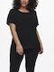 Only Damen Bluse Kurzärmelig Black