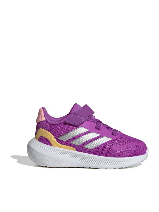 Runfalcon 5 Runfalcon 5 Kids Sports Shoes Running with Hoop & Loop Closure Purple Burst / Silver Metallic / Semi Spark