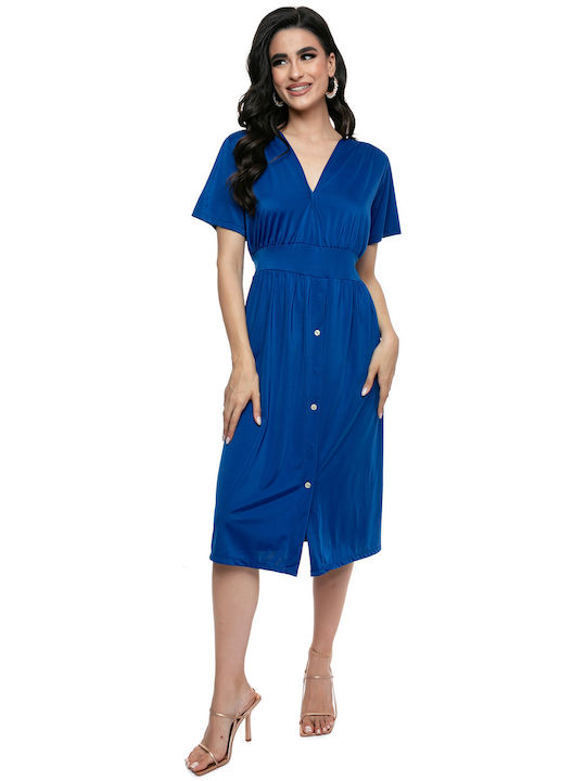 Blue Rua Elastic Jersey Dress