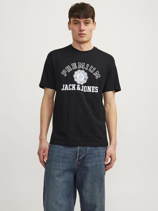 Jack & Jones Tricou pentru bărbați cu mâneci scurte BLACK