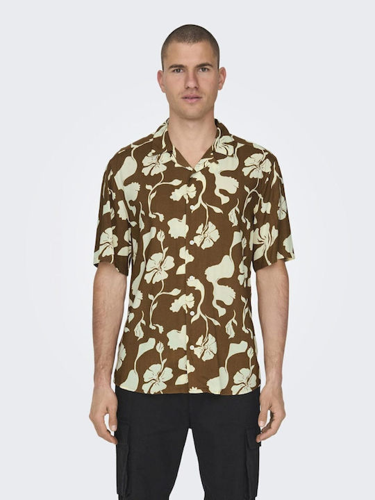 Only & Sons Short-sleeved Cotton Shirt Floral D...