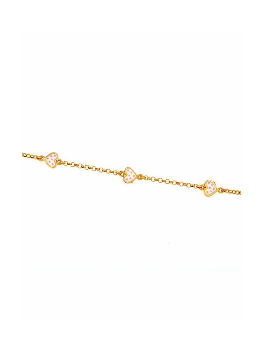 Kids Enamel Coated Gold Plated Silver Bracelet