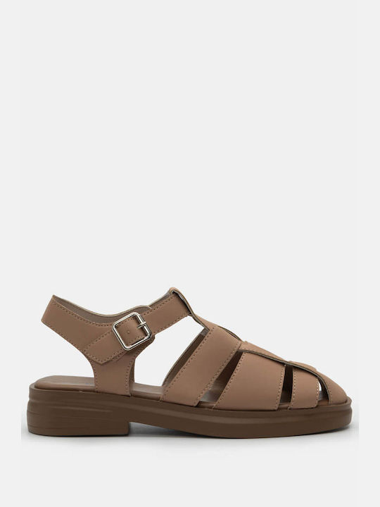 Flatform Sandals Straps & Wedge 4256997-beige-dark