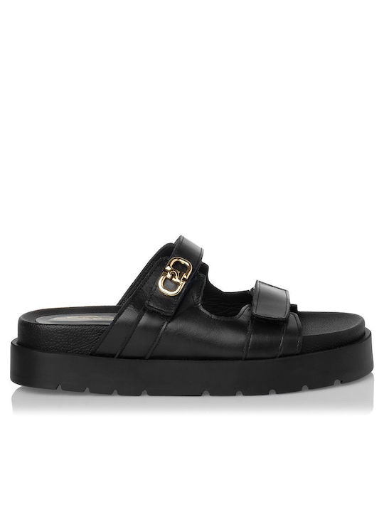 Sante Piele Sandale dama Pantofi cu platformă în Negru Culoare