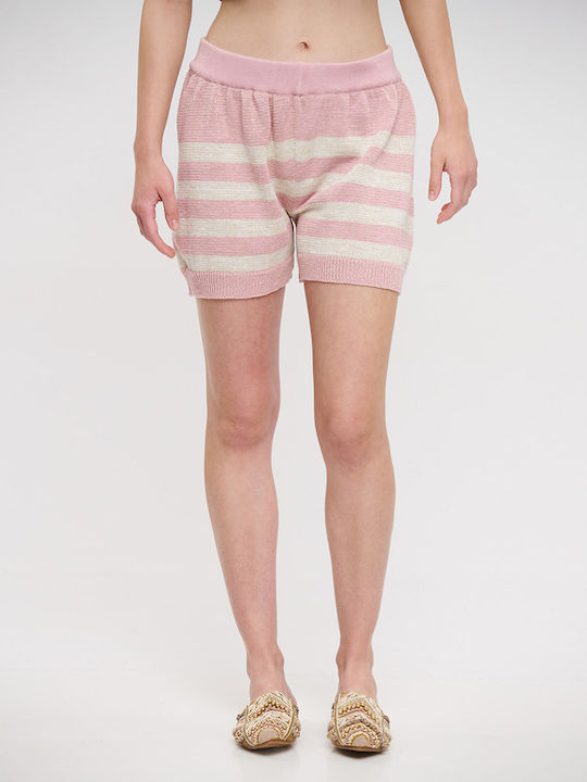 Ble Resort Collection Women's Shorts Beachwear Pink/white