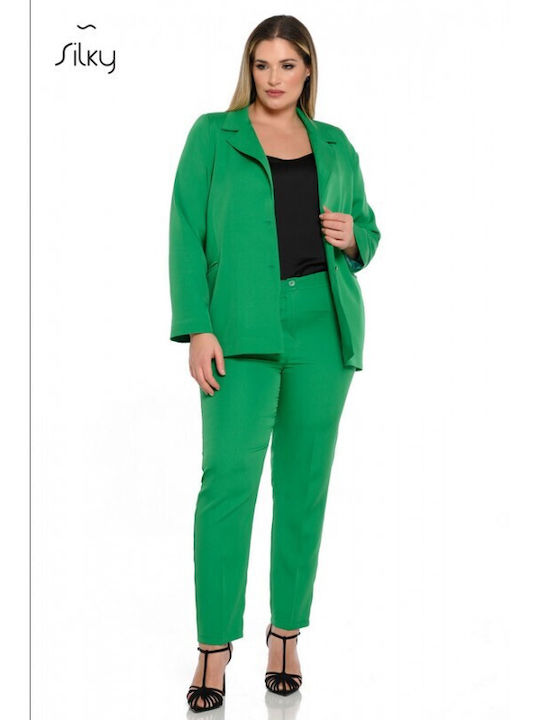 Silky Collection Women's Blazer Green