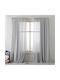 Saray Home Vorhang mit Bleistiftfalten Grau 140x280cm