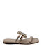Flache Sandalen für Damen in Gold Farbe