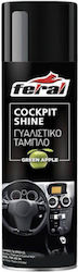 Feral Σπρέι Γυαλίσματος για Εσωτερικά Πλαστικά - Ταμπλό με Άρωμα Πράσινο Μήλο 750ml