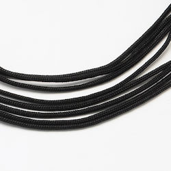 Schnürsenkel Polyester Schwarz 2mm x 10m