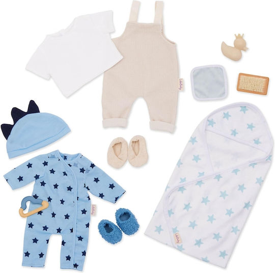 Doll Accessories Set 14" Battat Boy Clothes 11 Pieces Blue
