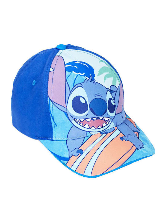 Cerda Παιδικό Καπέλο Jockey Υφασμάτινο Stitch Μπλε