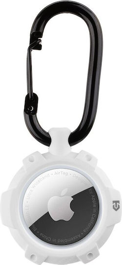 Tactical Beam Rugged Θήκη Μπρελόκ Σιλικόνης για AirTag σε Λευκό χρώμα