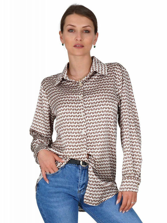 G Secret Women's Long Sleeve Shirt Beige